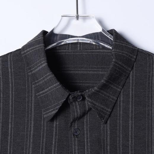 265005SDSA男士春夏新款痞帅男装老钱风商务竖纹设计长袖衬衫百搭宽松 商品图2