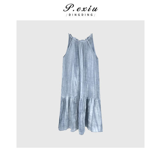 04-3潘依绣丁丁宠粉度假风法式浪漫吊带连衣裙Q18723 商品图0