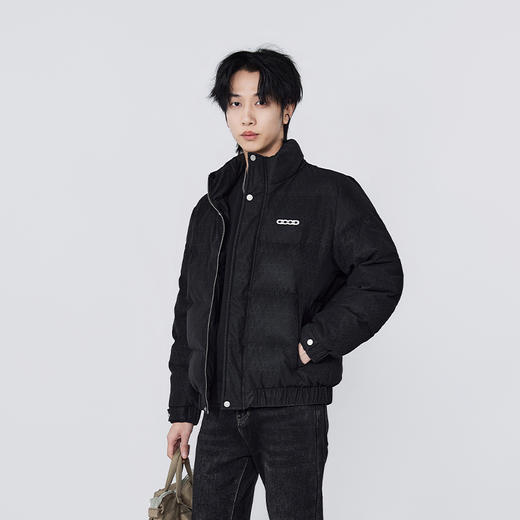 【新品上新】HX 冬季短款立领皮羽绒服小版型S100544216101 商品图1