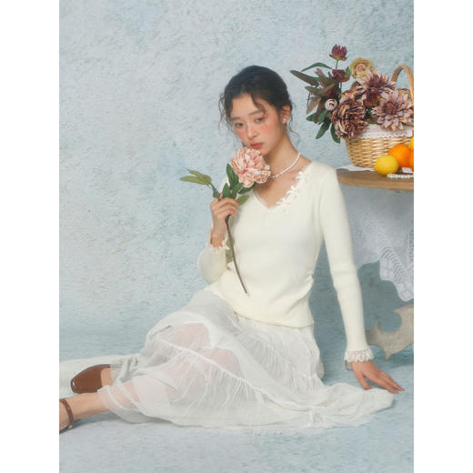 简约净色气质百褶长半裙-纪念日百货门店同款169445646 商品图1