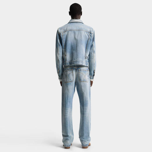 DSQUARED2 男士字母徽标贴片70年代风格修身牛仔裤 蓝色 S74KB1130 S30839 470 商品图5