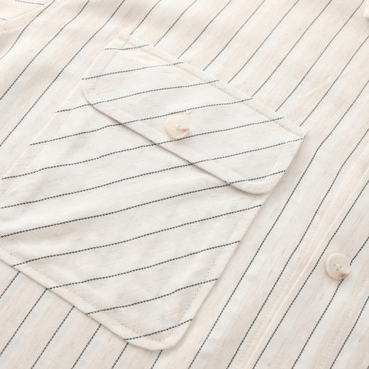 GXG男装【莱赛尔】26春季时尚条纹简约休闲男式翻领长袖衬衫K&C 商品图5