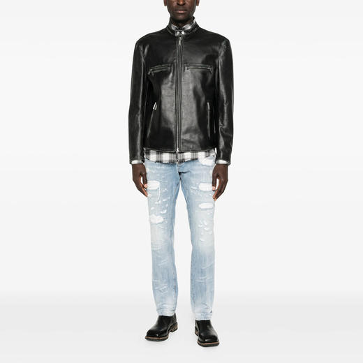 DSQUARED2 男士字母徽标贴片休闲牛仔裤 浅蓝色 S74LB1882 D30011 470 商品图4