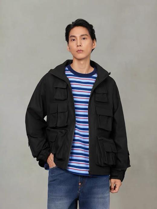 福神新品男士潮流海鸥印花夹克 商品图0