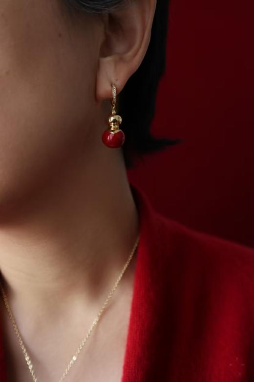 【宫里上新】福禄凝红系列-双福耳饰 商品图3