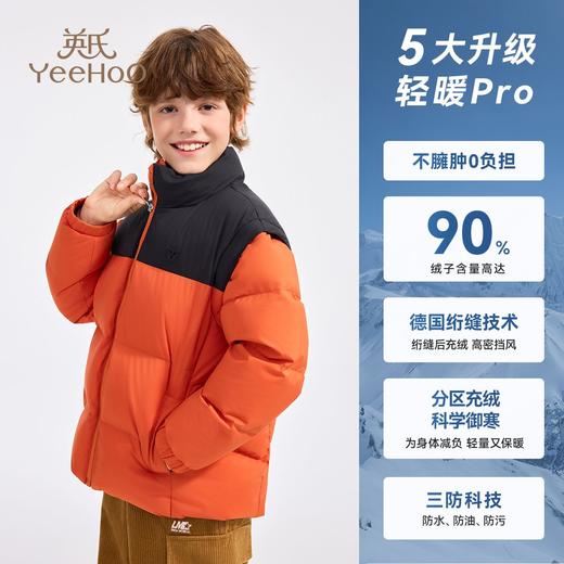 【英氏】【110-180】三防男童羽绒服拼色立领外套 商品图3
