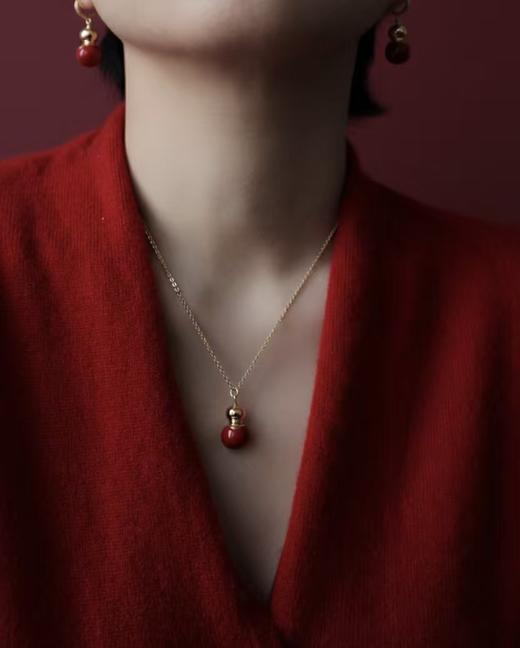 【宫里上新】福禄凝红系列-葫芦项链 商品图0