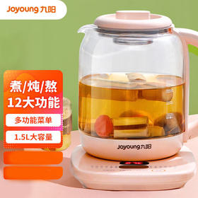 九阳（Joyoung）养生壶1.5L  电水壶 迷你玻璃花茶壶 煎药壶 K15D-WY669DK