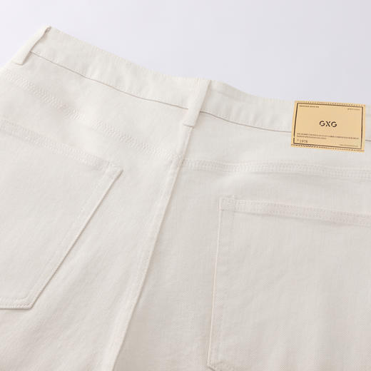GXG男装26春季简约纯色日常通勤舒适棉弹直筒休闲男式牛仔长裤K&C 商品图11