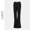 LIZZY 时尚简约百搭高腰弹力开叉显腿长喇叭裤7220 商品缩略图5
