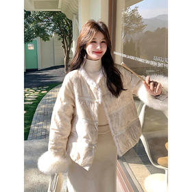 毛绒提花拼接外套-纪念日百货门店同款169262129