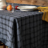 伽罗 JALO 14支复古黑蓝格纹色织亚麻系列桌布 商品缩略图1