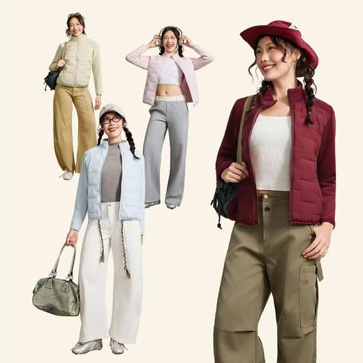 浩扬女士拼接羊毛外套(L-2XL)2535黑/丁香紫/波尔多红（尺码颜色请备注） 商品图2