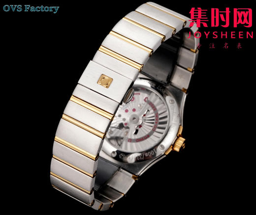 经典传承，卓越新生——欧米茄OVS星座情侣系列 情侣机械腕表 对版摆轮带砝码螺丝 双T黑摆轮 表盘尺寸：男款38mm 女款27mm 商品图8