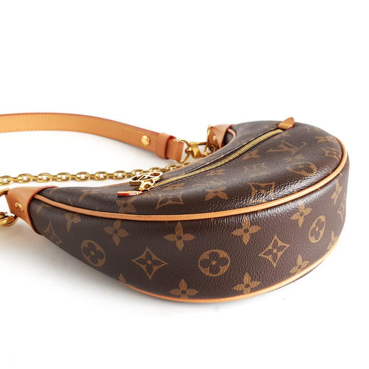 【95新】LV路易威登LOOP手袋M81098 棕色老花LOOP月牙包豌豆包单肩腋下包 女士280126AK06 商品图6