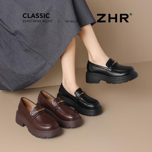 ZHR则则增高5.5cm厚底乐福鞋女2026新款时髦复古百搭舒适英伦单鞋 商品图5