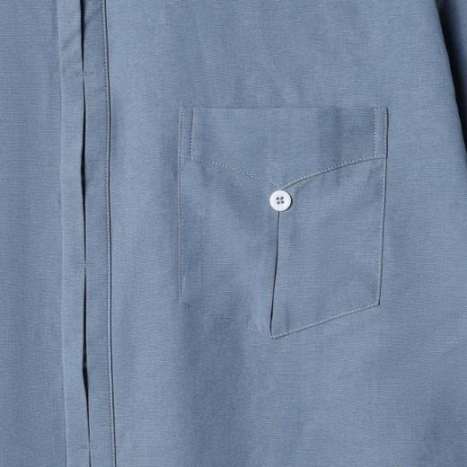 61050SDSA男士春夏新款痞帅男装极简风纯色口袋拼接长袖衬衫百搭宽松 商品图3