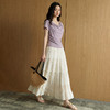 西遇法式温柔风松紧腰半身裙女2026春季新款高腰镂空勾花A字长裙E0060120 商品缩略图1