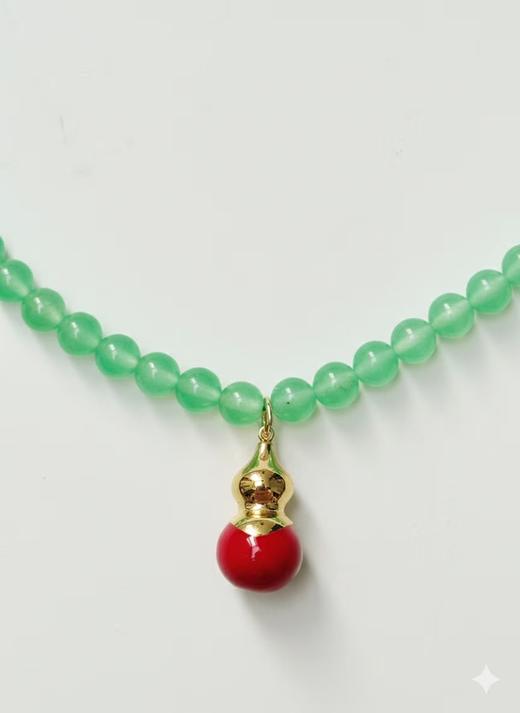 【宫里上新】福禄凝红系列-玉髓葫芦项链 商品图4