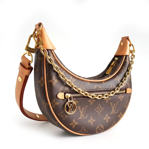 【95新】LV路易威登LOOP手袋M81098 棕色老花LOOP月牙包豌豆包单肩腋下包 女士280126AK06 商品图2