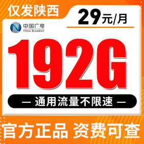 【仅发陕西】广电29元192G全国流量