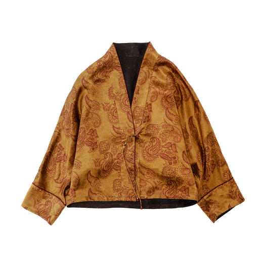 【咕咕同款】NANSONGSILK/NS新中式香云纱国风复古立领长袖外套M1D536112Y南宋 商品图12