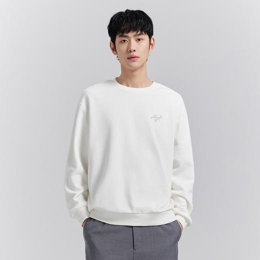 GXG男装26春季创意方块建筑简约百搭日常休闲亲肤男式圆领卫衣K&C 商品图1