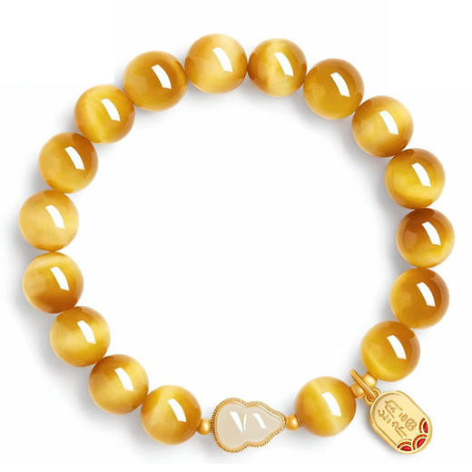 玉见福禄·天然帝王金虎眼精品手串 商品图4