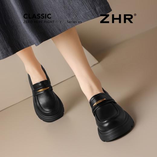 ZHR则则增高5.5cm厚底乐福鞋女2026新款时髦复古百搭舒适英伦单鞋 商品图1