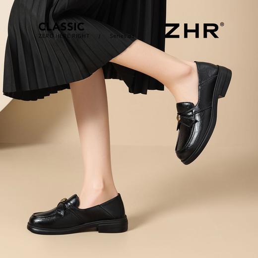 ZHR山茶花英伦风复古乐福鞋女鞋2026新款百搭通勤软底中口小皮鞋 商品图6