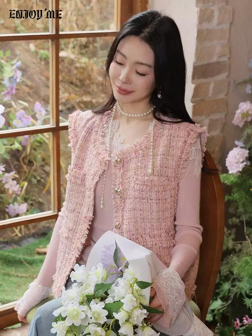 【门店同款】ENJOY春季华贵时光拼接蕾丝针织上衣 169259712 商品图3