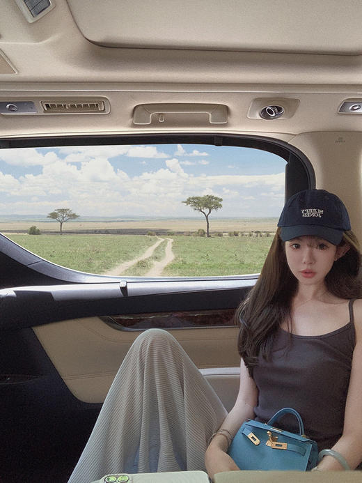 金蘑菇菇 oni松弛的一天 /经典撞色条纹淡颜小白花系开衫+吊带 商品图2