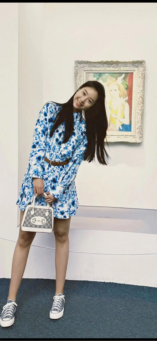 Gucci Horsebit 1955 小号 白金 老花拼皮 贝壳包 商品图3