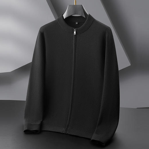 【DPF】大依优型大码男装立领开衫针织衫拉链上衣商务休闲长袖加肥加大 商品图1