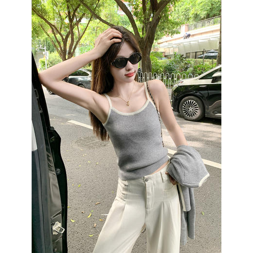 <曾小咸推荐>2.12现货秒杀 ！微信超特价！韩系撞色边针织衫套装 日常199.99 立减100 秒杀99.99！！ 商品图2