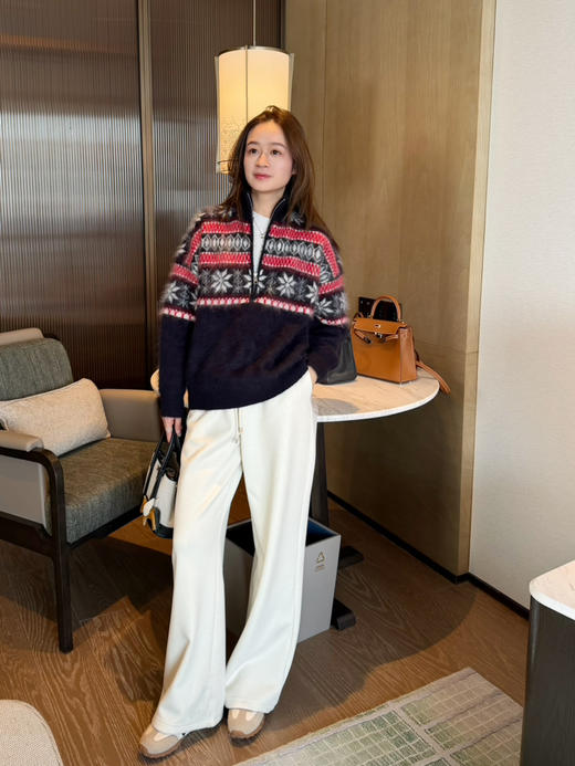 2601404    雪花❄️费尔岛拉毛毛衣 商品图8