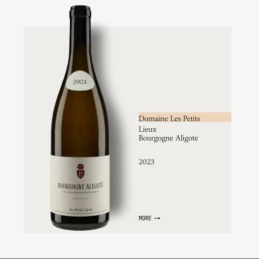 Les Petits Lieux Bourgogne Aligote 2023伯禄酒庄勃艮第阿里高特干白葡萄酒2023 商品图0