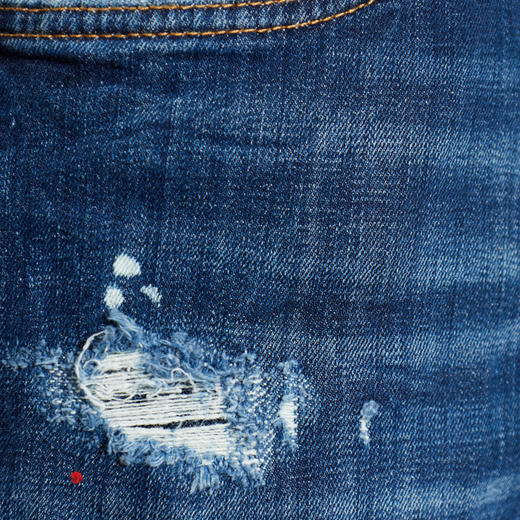 DSQUARED2 男士字母徽标贴片做旧“642”牛仔裤 蓝色 S74LB1898 S30664 470 商品图3