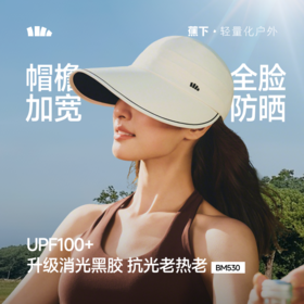 【蕉下精选】蕉下女士大檐黑胶鸭舌防晒帽BM53026