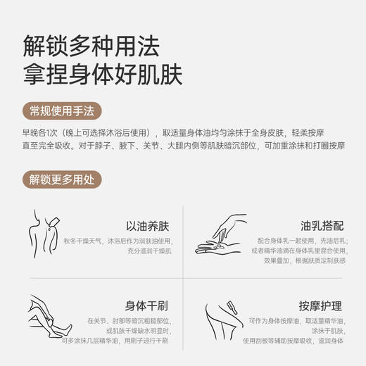 【焕亮身体油】 以油亮肤 改善身体肌肤暗沉 舒缓干痒红 质地清爽不沾衣 匀净焕亮身体油（96ml） 商品图3