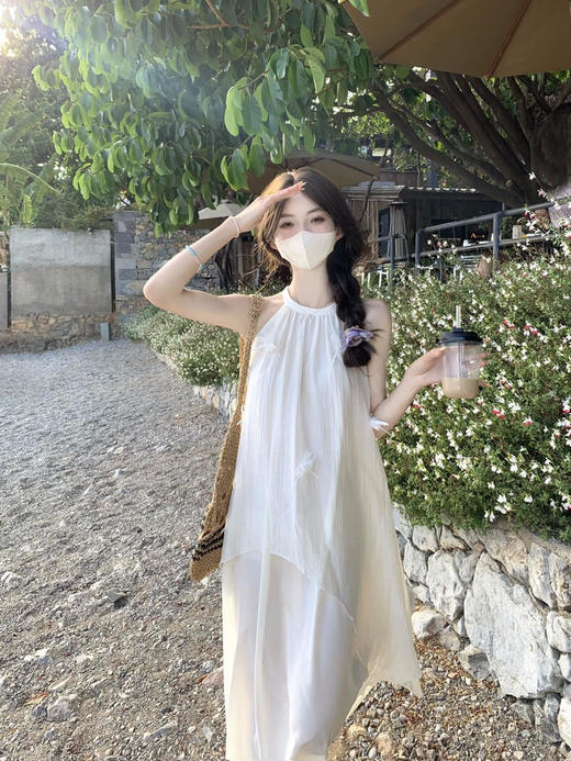 气质甜美挂脖度假沙滩长裙-纪念日百货门店同款169604168 商品图3