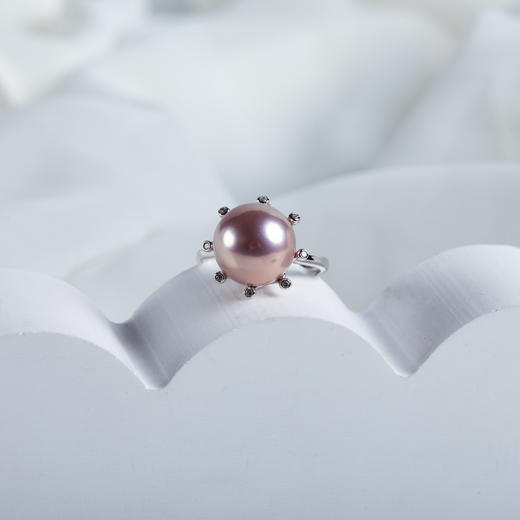 紫色淡水珍珠爪子戒指 JZG49 商品图2