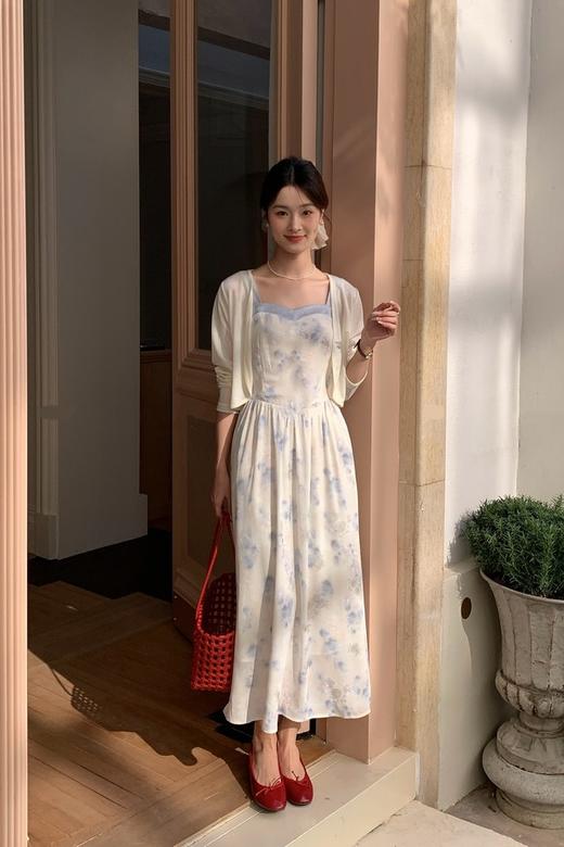 amadella 浪漫清新碎花开衫收腰连衣裙 22276 商品图5