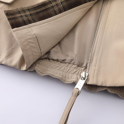 GXG男装26春季时尚复古撞色格纹简约行政通勤翻领休闲男式夹克K&C 商品图10