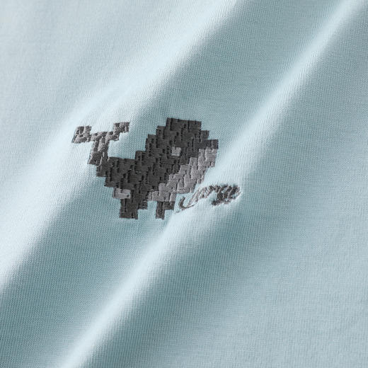 GXG男装【十字绣鲸鱼】26夏季时尚刺绣舒适亲肤男式圆领短袖T恤K&C 商品图7