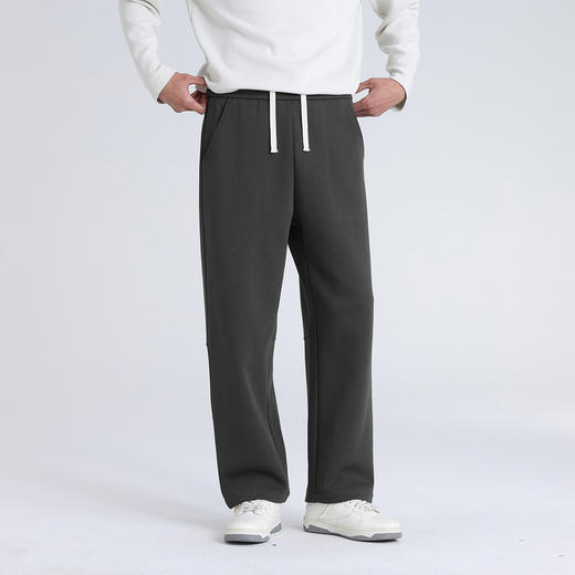 GXG男装26春季简约时尚舒适松紧腰系绳宽松直筒男式运动休闲裤K&C 商品图4