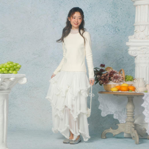 蕾丝拼接高领打底衫-纪念日百货门店同款169293865 商品图8