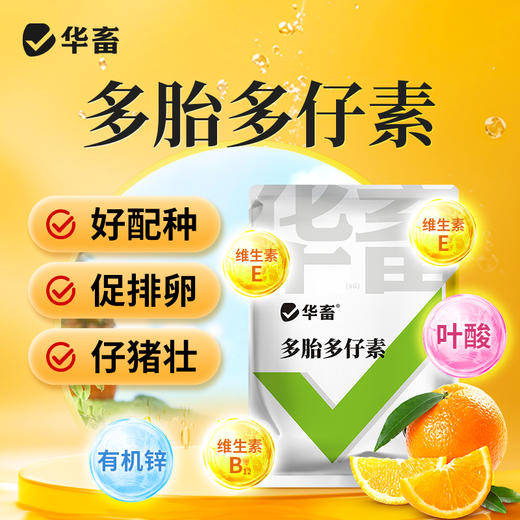 华畜多胎多仔素兽用母猪促排卵好配种叶酸生育酚维生素E发情粉剂 商品图0