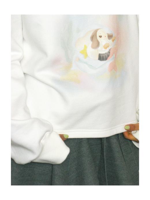 Kaiy Xiao 兔耳美人鱼印花加绒卫衣 商品图1