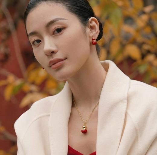 【宫里上新】福禄凝红系列-葫芦耳钉 商品图6